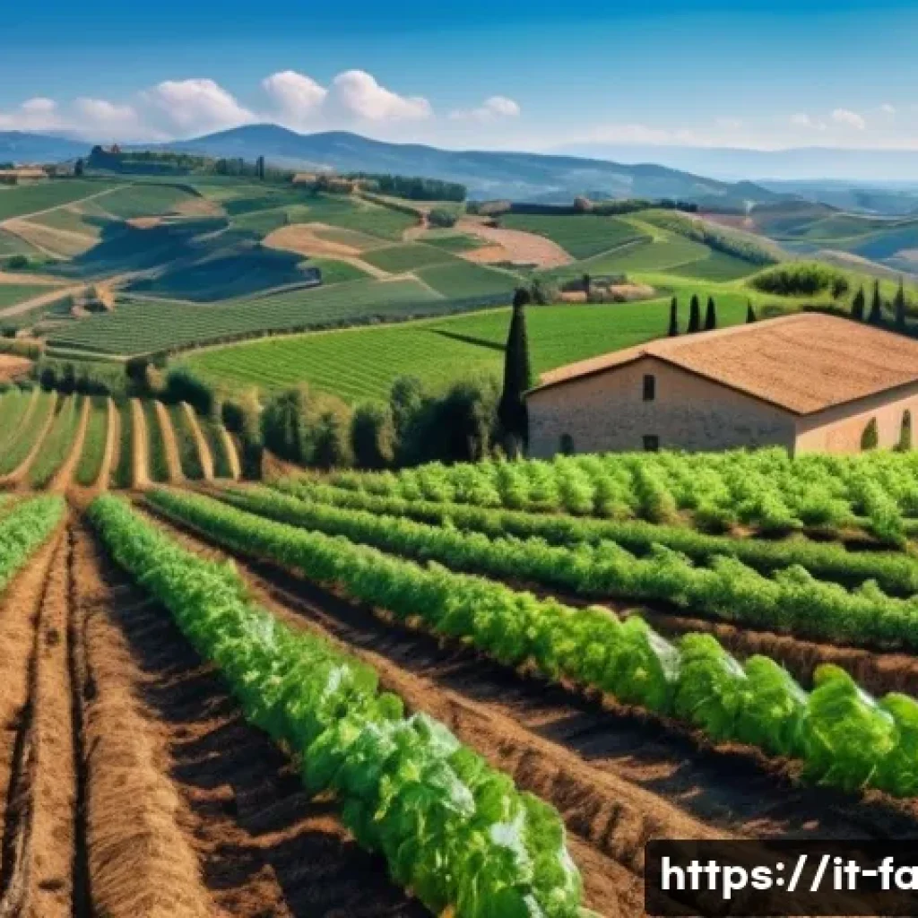 농산물품질관리사 초보자 필독 책 추천 - A detailed scene of an Italian agricultural field during harvest season, showing workers in casual f...