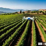 Home 18 농산물품질관리사로서 필요한 핵심 역량 - A modern Italian agricultural farm scene showcasing advanced quality control technology: a professio...