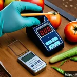 Home 23 농산물품질관리사 실기시험 준비 팁 - A detailed close-up of an agricultural quality control laboratory scene, featuring hands wearing glo...